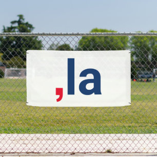 Comma La kamala funny pronunciation patriotic Banner