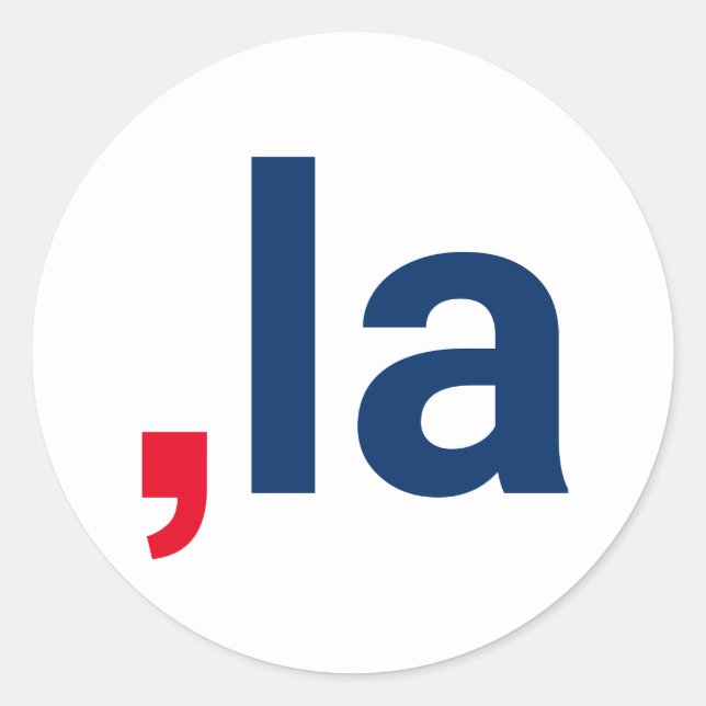 Comma La kamala funny pronunciation patriotic Classic Round Sticker (Front)
