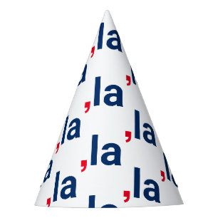 Comma La kamala funny pronunciation pattern white Party Hat