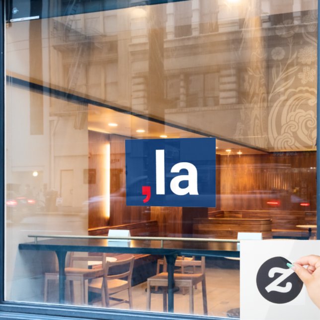 Comma La kamala funny pronunciation red white blue (Cafe Window)