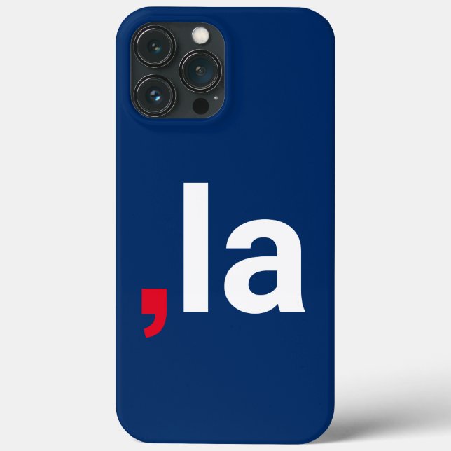 Comma La kamala funny pronunciation red white blue Case-Mate iPhone Case (Back)