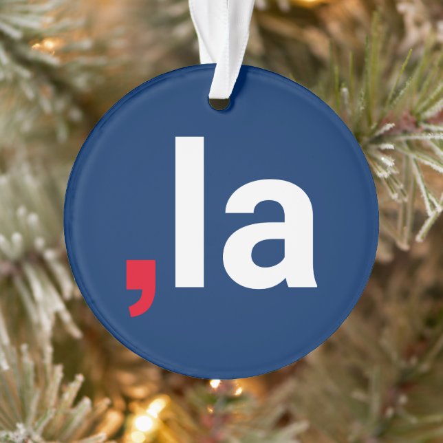 Comma La kamala funny pronunciation red white blue Ornament (Tree)