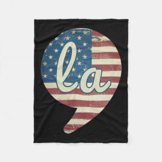 Comma La Kamala Harris American Flag Comma + La  Fleece Blanket