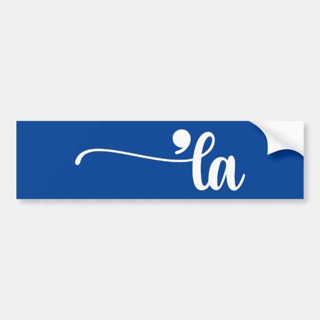 Comma La | Kamala Harris Blue Bumper Sticker (Front)
