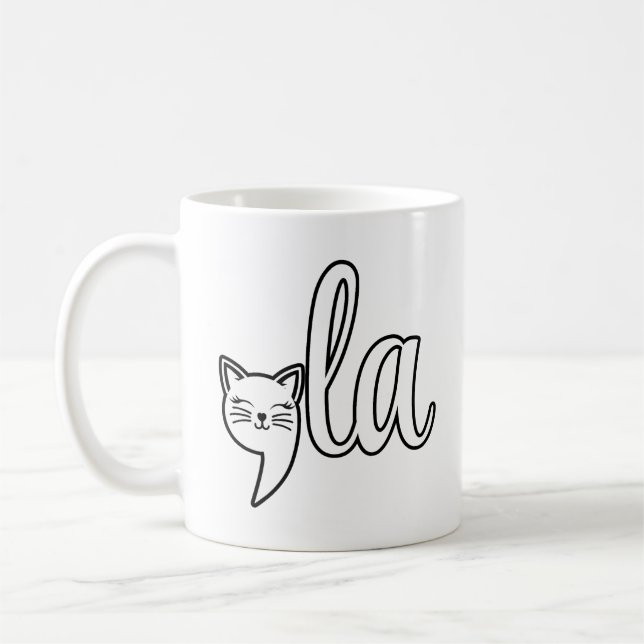 Comma La Kamala Harris - cat mum for Kamala  Coffee Mug (Left)
