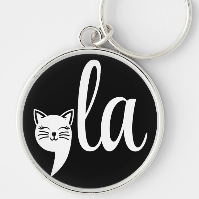 Comma La Kamala Harris - cat mum for Kamala  Key Ring (Front)