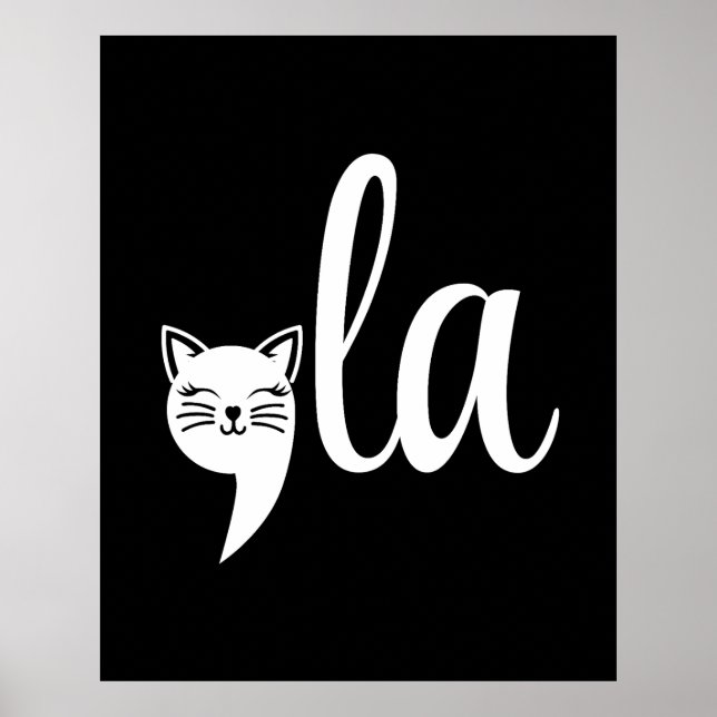 Comma La Kamala Harris - cat mum for Kamala  Poster (Front)
