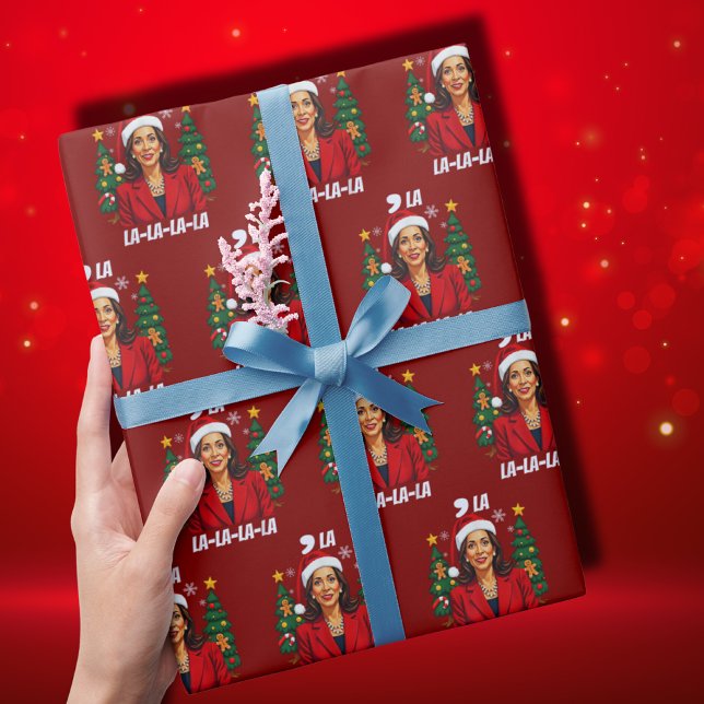 Comma La Kamala Harris Christmas Wrapping Paper (Creator Uploaded)