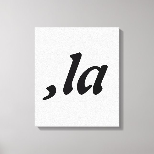 Comma La Kamala Harris - customised text design  Canvas Print (Front)
