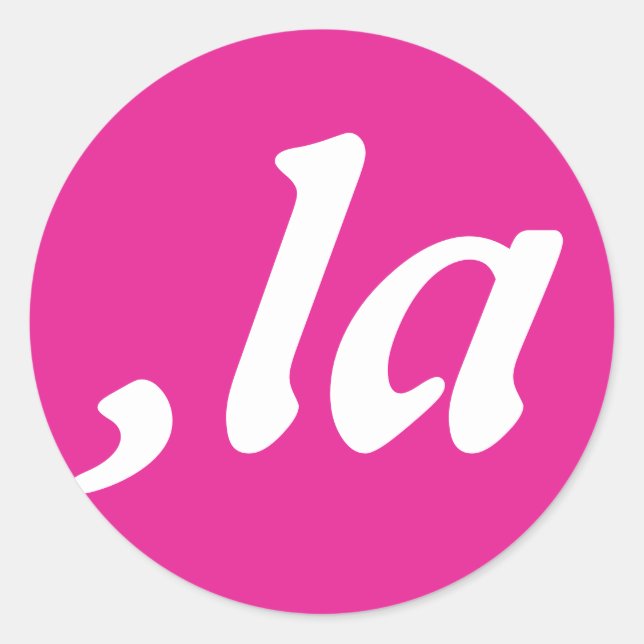 Comma La Kamala Harris - customised text design  Classic Round Sticker (Front)