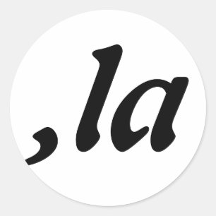 Comma La Kamala Harris - customised text design  Classic Round Sticker