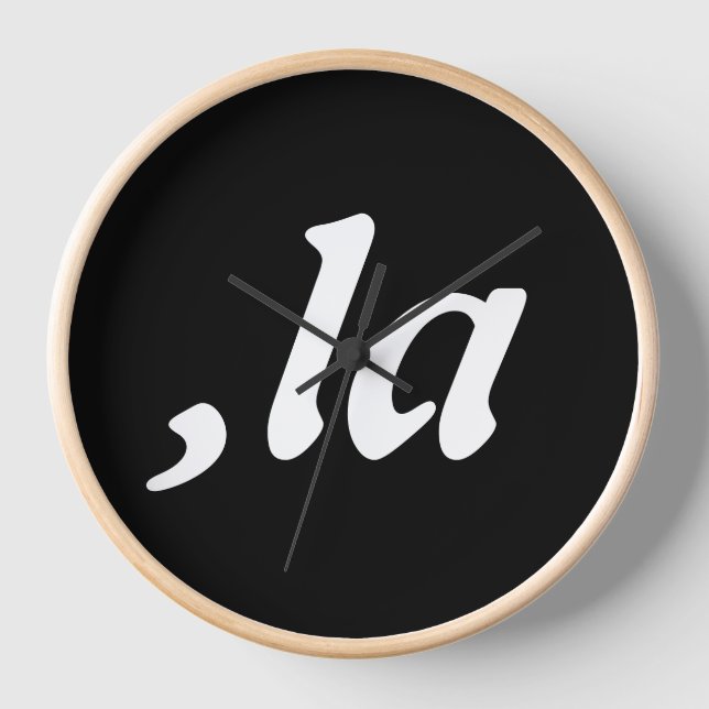 Comma La Kamala Harris - customised text design  Clock (Front)