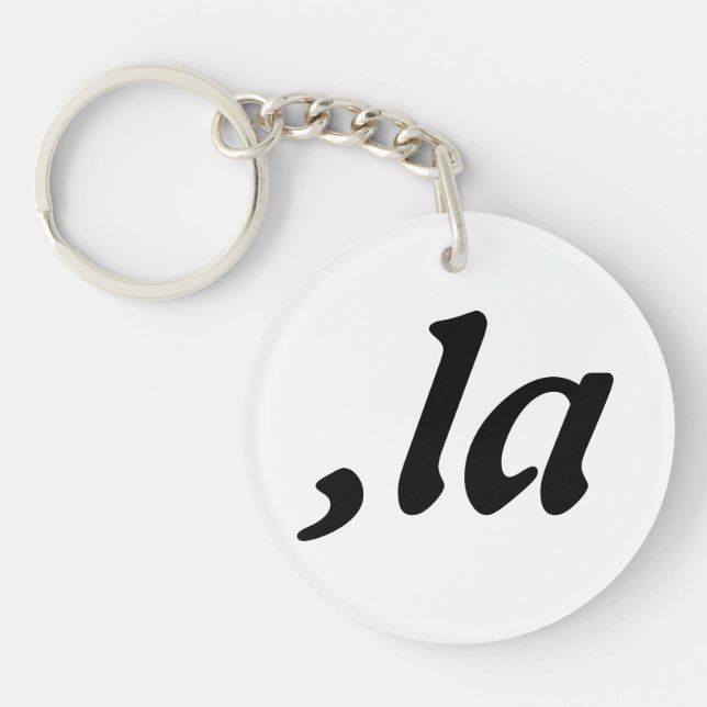 Comma La Kamala Harris - customised text design  Key Ring (Front)