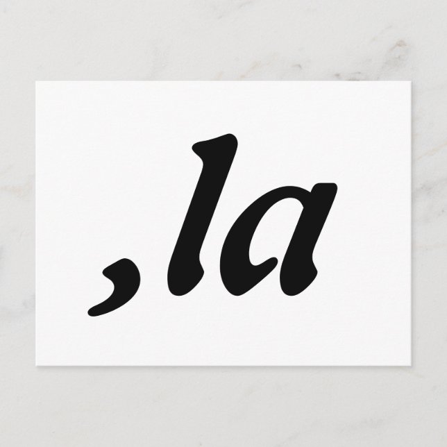 Comma La Kamala Harris - customised text design  Postcard (Front)
