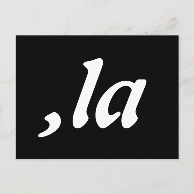 Comma La Kamala Harris - customised text design  Postcard (Front)