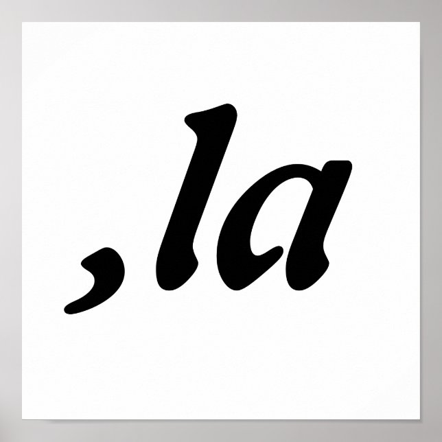 Comma La Kamala Harris - customised text design  Poster (Front)