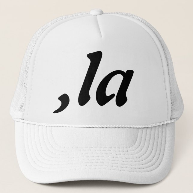 Comma La Kamala Harris - customised text design  Trucker Hat (Front)