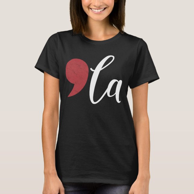 "comma-la" Kamala Harris for President 202 T-Shirt (Front)