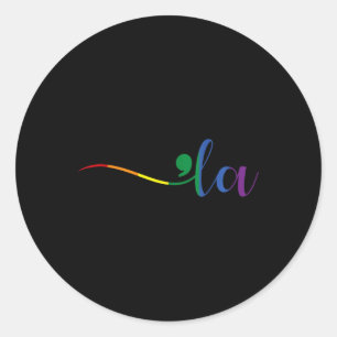 Comma La Kamala Harris Lgbt Cute Postive Election Classic Round Sticker