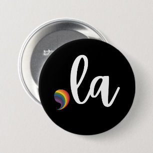 Comma La Kamala Harris Pride Rainbow LGBQ Gay 7.5 Cm Round Badge