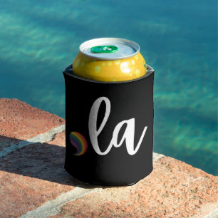 Comma La Kamala Harris Pride Rainbow LGBQ Gay Can Cooler