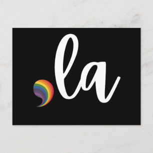 Comma La Kamala Harris Pride Rainbow LGBQ Gay Postcard