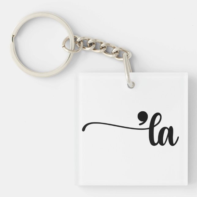 Comma La Kamala Harris Punctuation La Election Key Ring (Front)