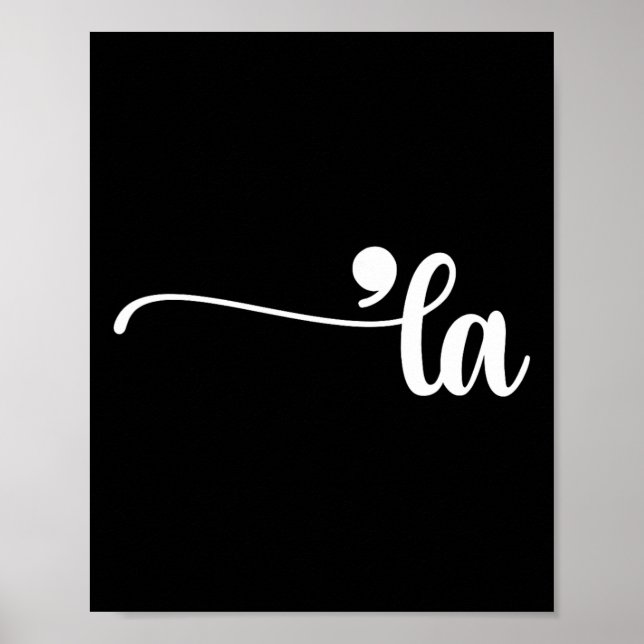 Comma La Kamala Harris Punctuation La Election Vot Poster (Front)