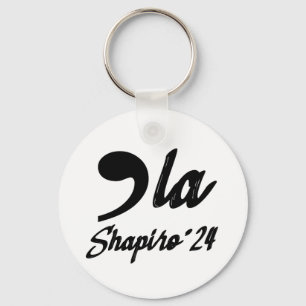 Comma-La Kamala Harris Shapiro 2024 Cursive Key Ring
