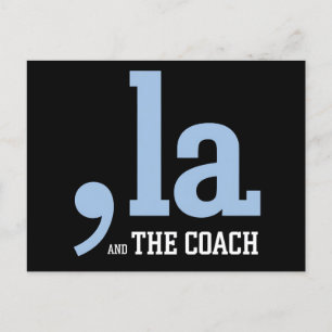 Comma La Kamala Harris Tim Walz Coach 2024 Postcard