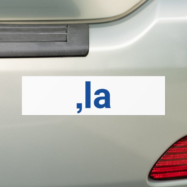 Comma La kamala pronunciation funny blue white Bumper Sticker (On Car)