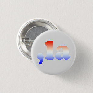 Comma La kamala red white blue typography grey 3 Cm Round Badge