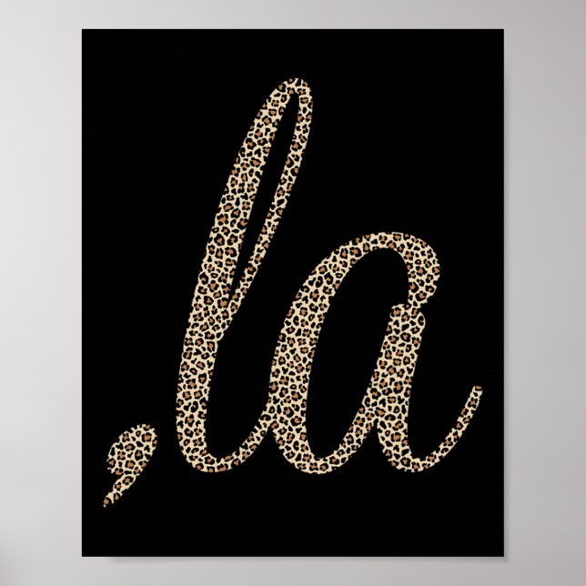 Comma La Leopard Print Funny  (Front)