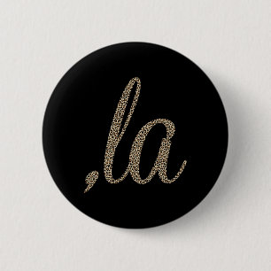 Comma La Leopard Print Funny 6 Cm Round Badge