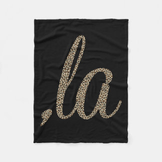 Comma La Leopard Print Funny  Fleece Blanket