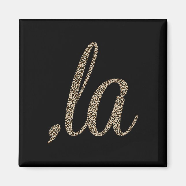 Comma La Leopard Print Funny  Magnet (Front)