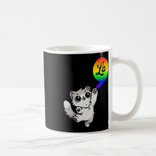 Comma-la With Cute Cat Kamala Rainbow Design Coffee Mug