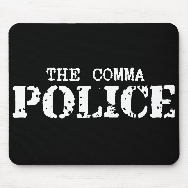Comma Police Mousepad (Front)