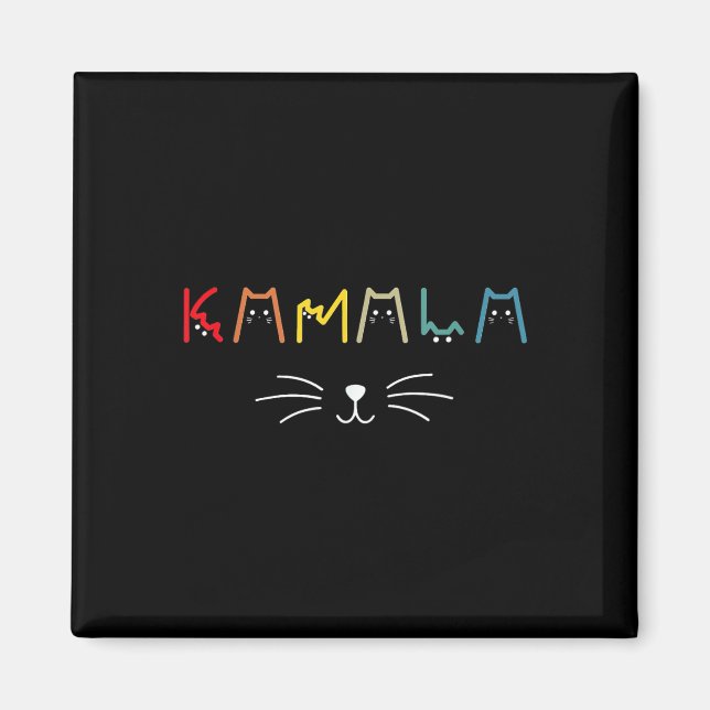 Commala Cat Lettering Positive Funny Cat Letters  Magnet (Front)