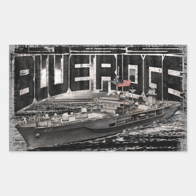 Command ship Blue Ridge Rectangle Stickers Sticker (Front)