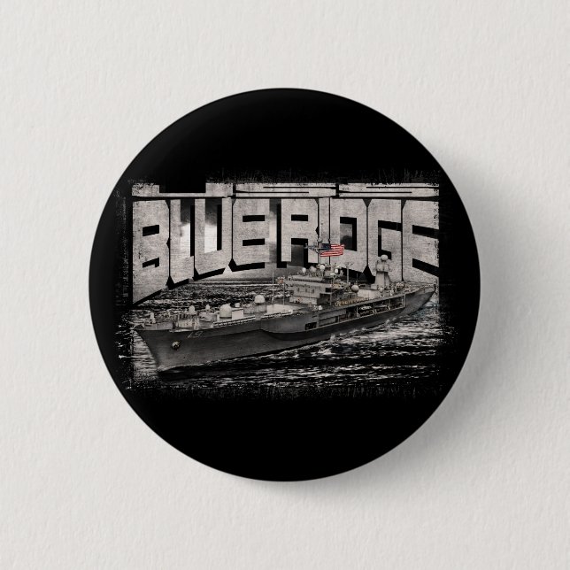 Command ship Blue Ridge Round Button Button (Front)
