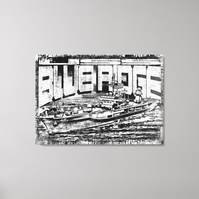 Command ship Blue Ridge Stretched Canvas Print (Front)