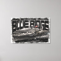 Command ship Blue Ridge Stretched Canvas Print