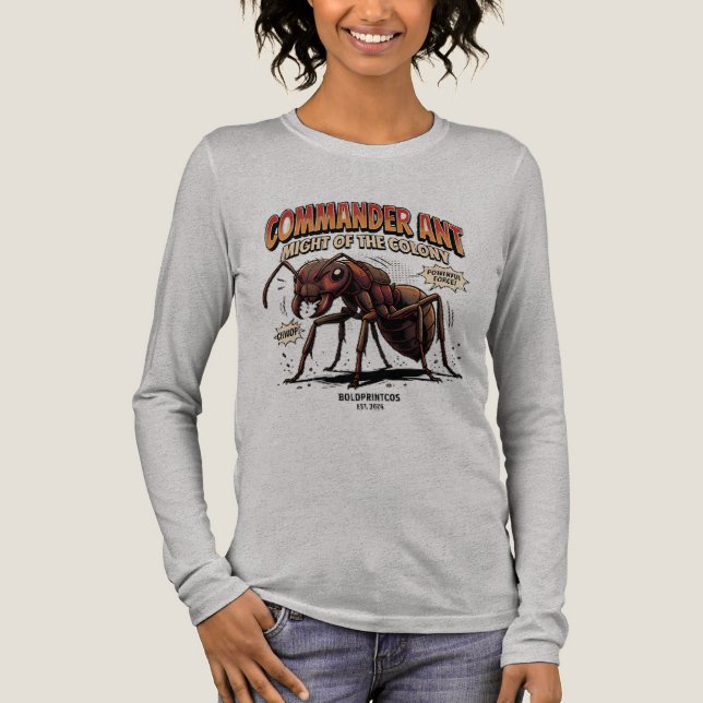 Commander Ant Women's T-Shirt Tri-Blend Shirt (Front)