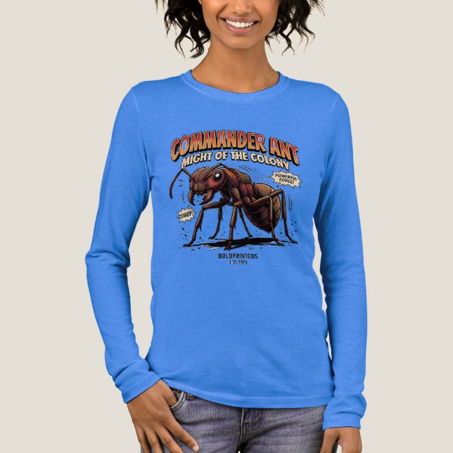 Commander Ant Women's T-Shirt Tri-Blend Shirt (Front)