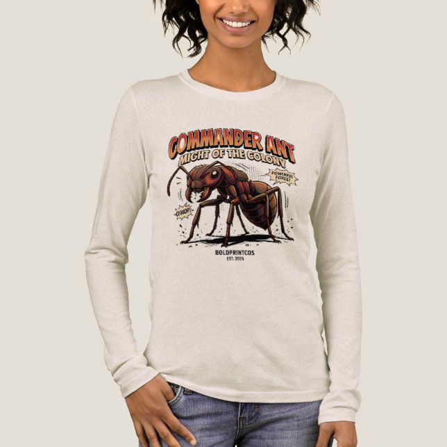 Commander Ant Women's T-Shirt Tri-Blend Shirt (Front)