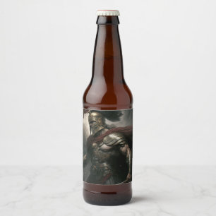 commander beer bottle label