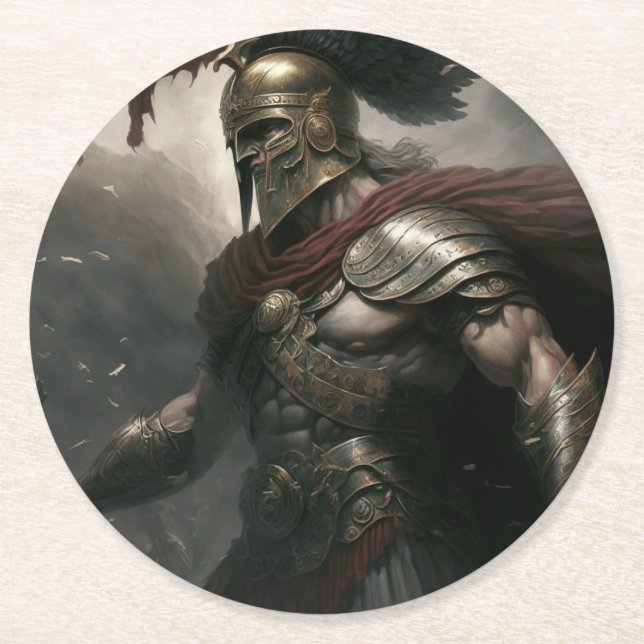 Commander Round Paper Coaster (Front)