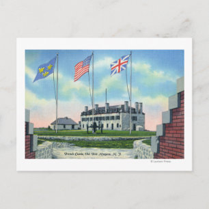 Commanding Officer Room in Old French Castle Postcard