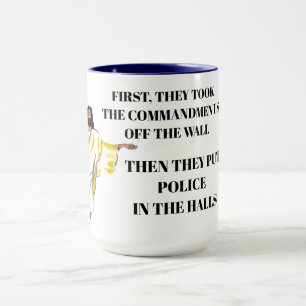 COMMANDMENTS REMOVED FROM SCHOOL MUG